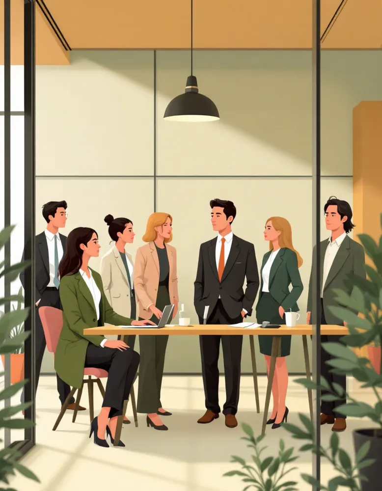 Membres de l'équipe Talent Global au bureau
